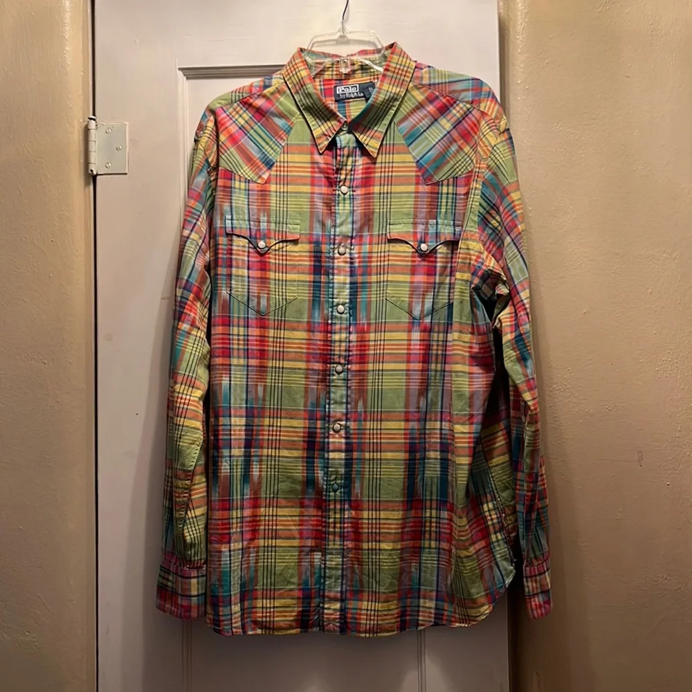 Polo by Ralph Lauren || XXL long sleeve pearl snap - Picture 1 of 4